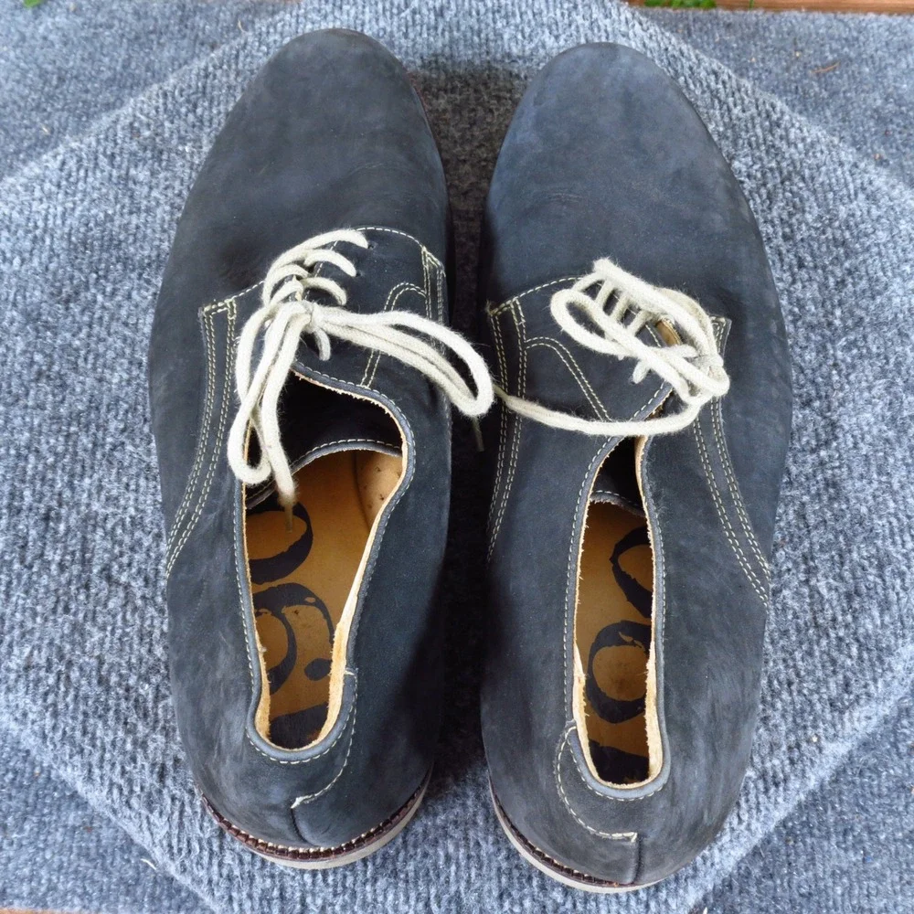 1901 M23209‎ Mens Derby Shoes Size 11.5 Casual Business Navy Blue Nubuck Leather